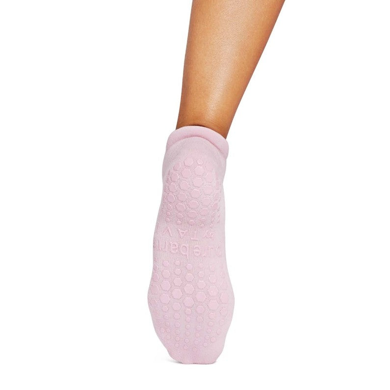 Pure Barre Pink Palm Sticky Socks