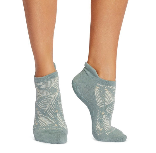Pure Barre Holiday Green Trees Sticky Socks