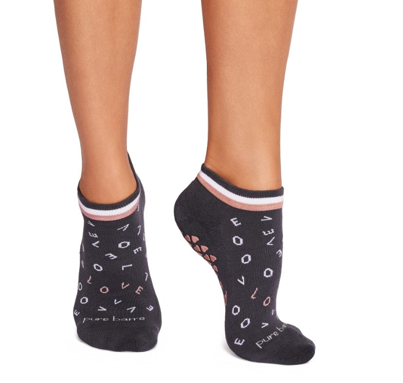 Pure Barre Cora Love Letter Sticky Socks