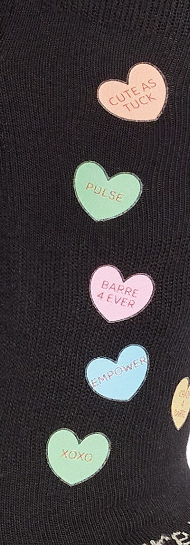 Pure Barre Conversation Hearts Sticky Socks