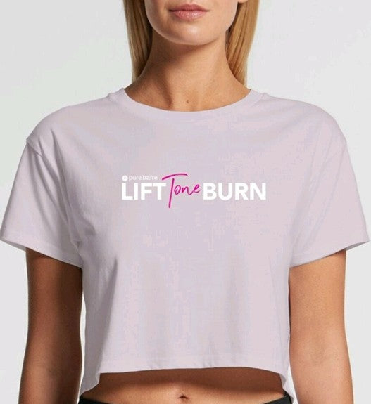 LAST ONE! Pure Barre LTB Cropped Tee- Orchid