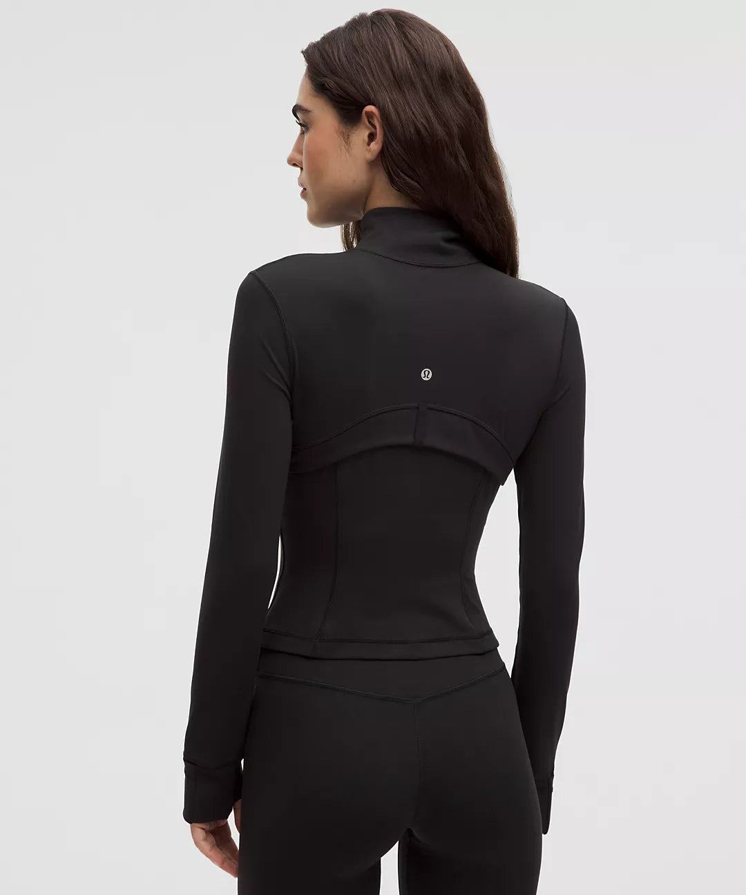 Lululemon Pure Barre Define Cropped Jacket- Black with pink