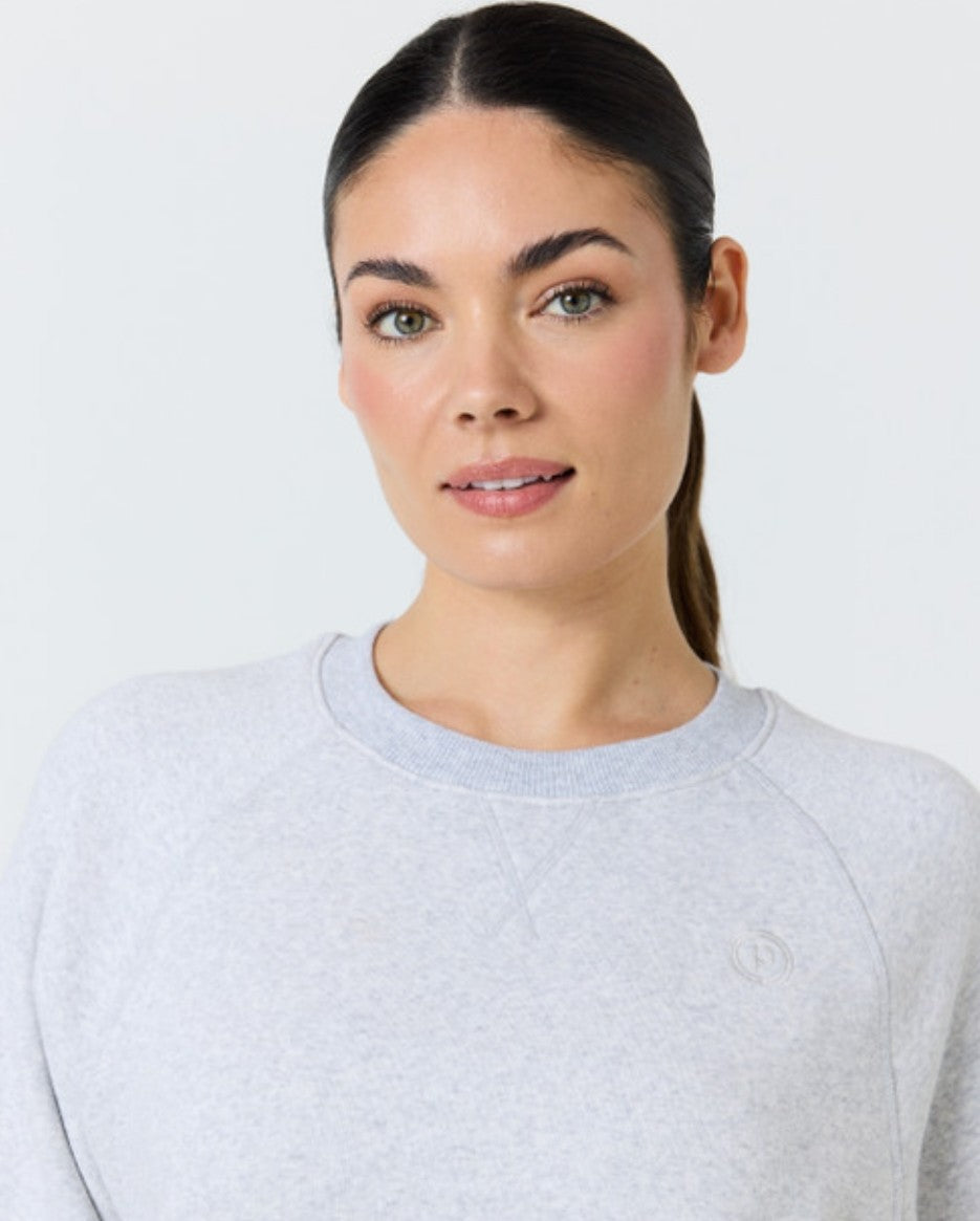 Pure Barre Cozy Crewneck Sweatshirt- Heather Gray