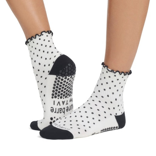 Pure Barre Aria Polka Dot Crew Sticky Socks