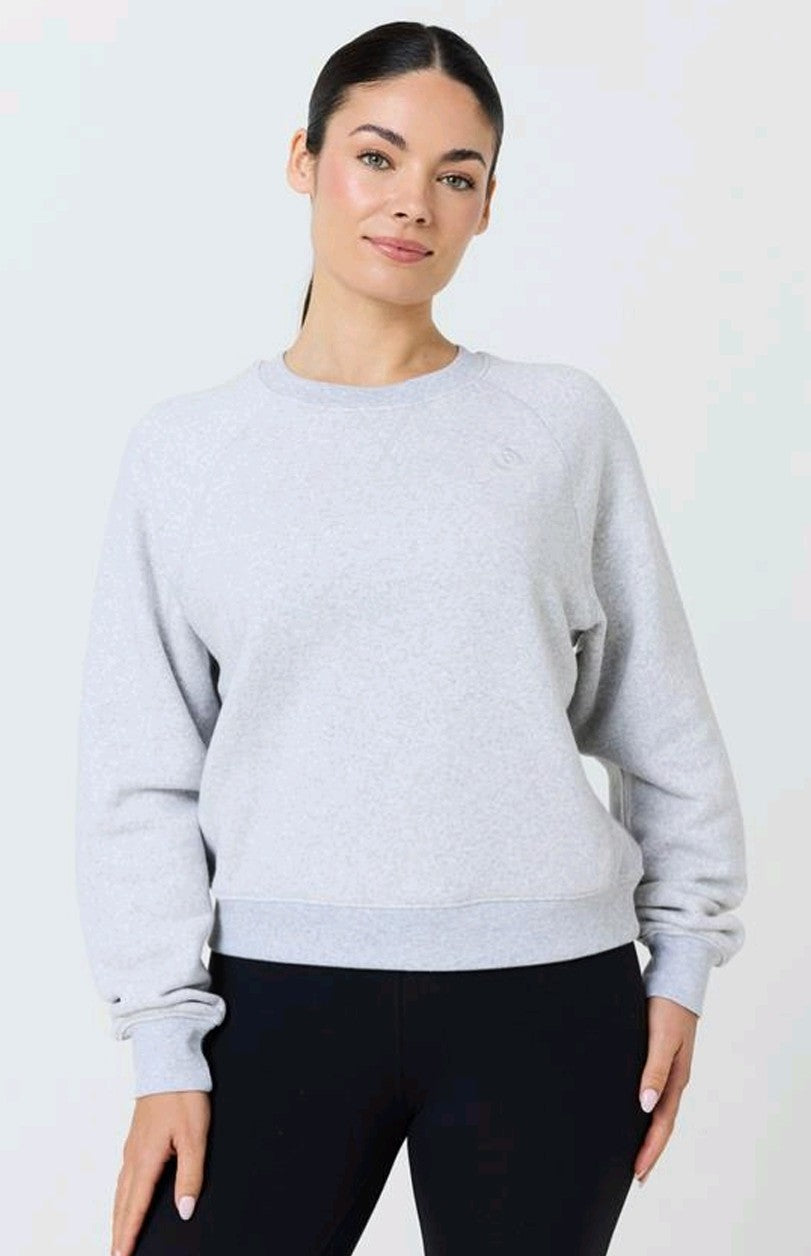 Pure Barre Cozy Crewneck Sweatshirt- Heather Gray