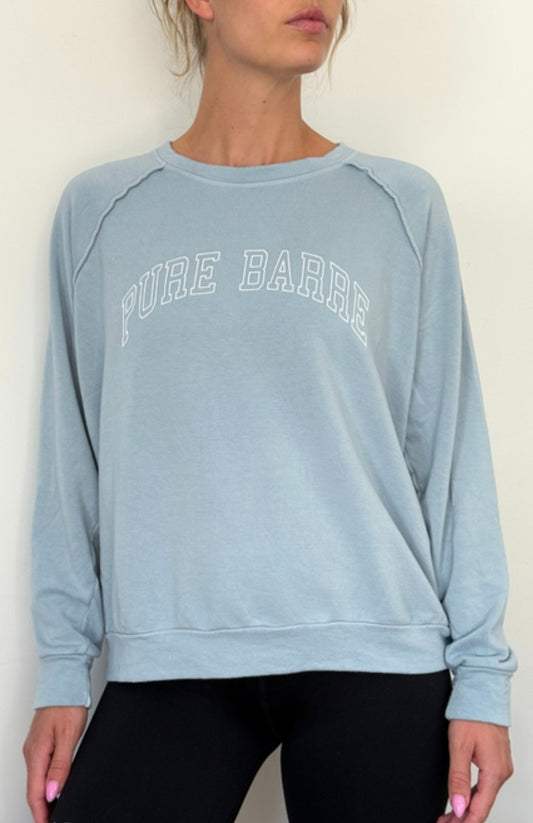 Good hYOUman Pure Barre Mary Beth Sweatshirt- Powder Blue
