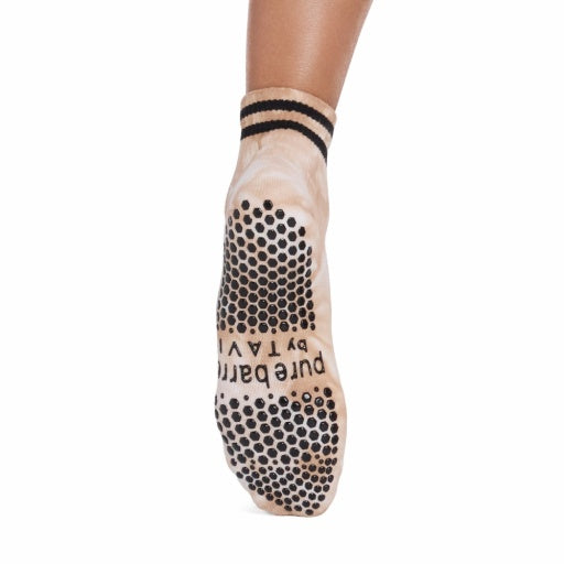 Pure Barre Aria Tie Dye Circle P Sticky Socks