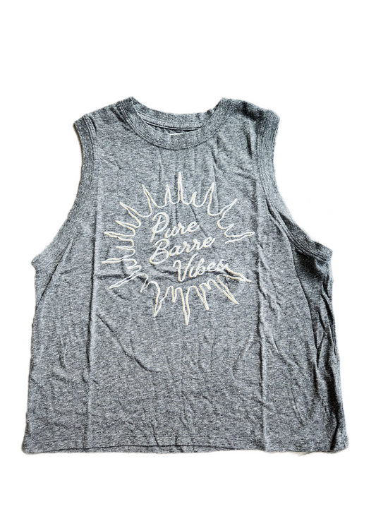 Spiritual Gangster Pure Barre Vibes Bowery Tank- Gray