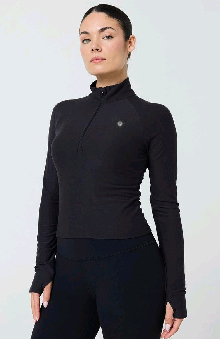 Pure Barre Performance Half Zip- Black
