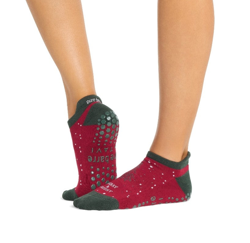Pure Barre Christmas Merry & Bright Sticky Socks