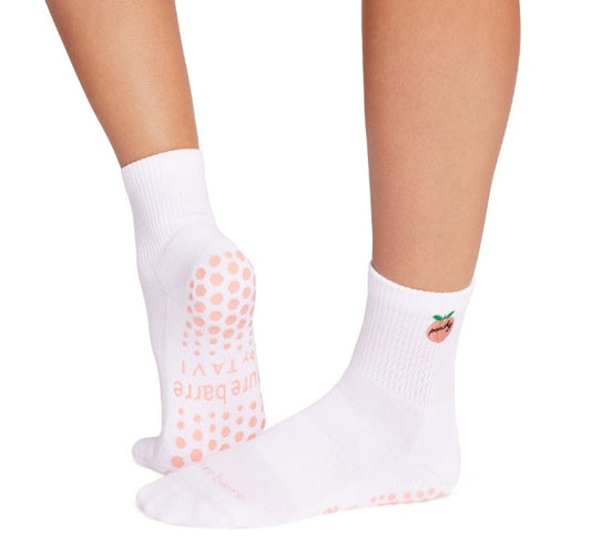 Pure Barre Peachy Low Crew Sticky Socks