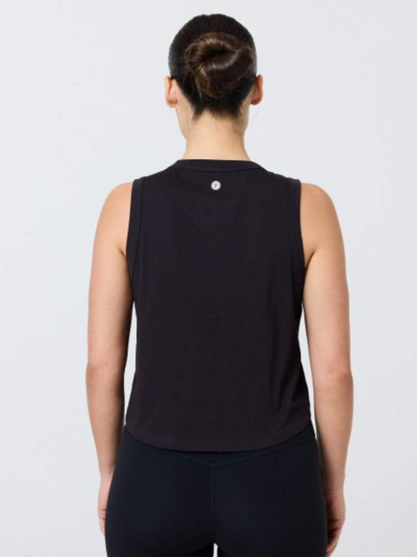 Pure Barre Performance Crop Tank- Black