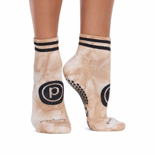 Pure Barre Aria Tie Dye Circle P Sticky Socks