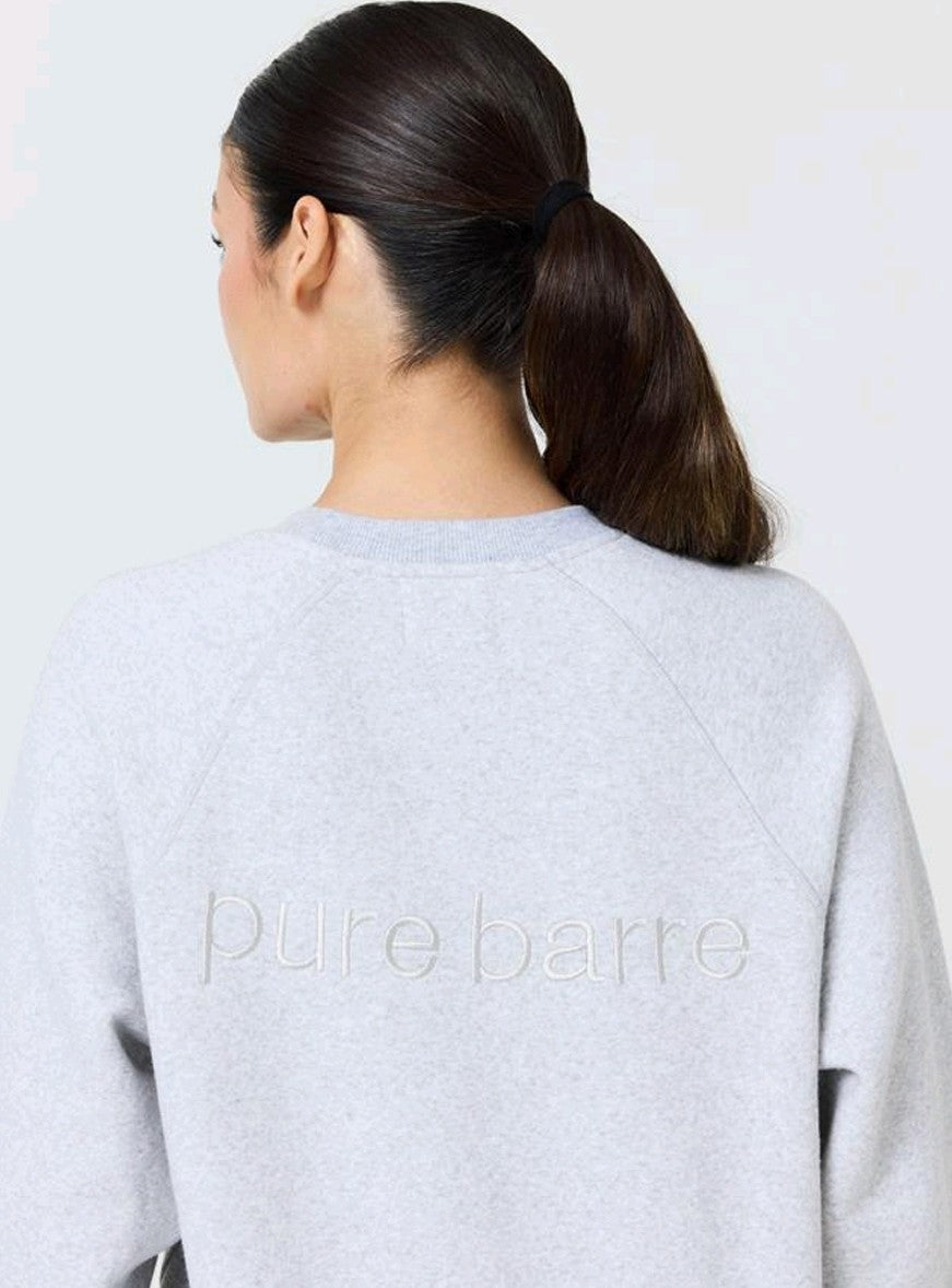 Pure Barre Cozy Crewneck Sweatshirt- Heather Gray