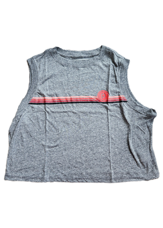 Spiritual Gangster Pure Barre Crawford Cropped Tank- Gray