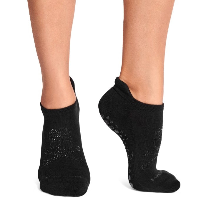 Pure Barre Halloween Sparkle Skull Sticky Socks
