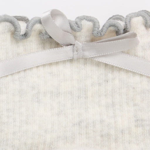 Pure Barre Aria Gray Bow Sticky Socks