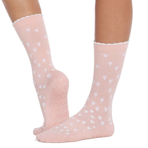 Pure Barre Jess Heart Crew Sticky Socks