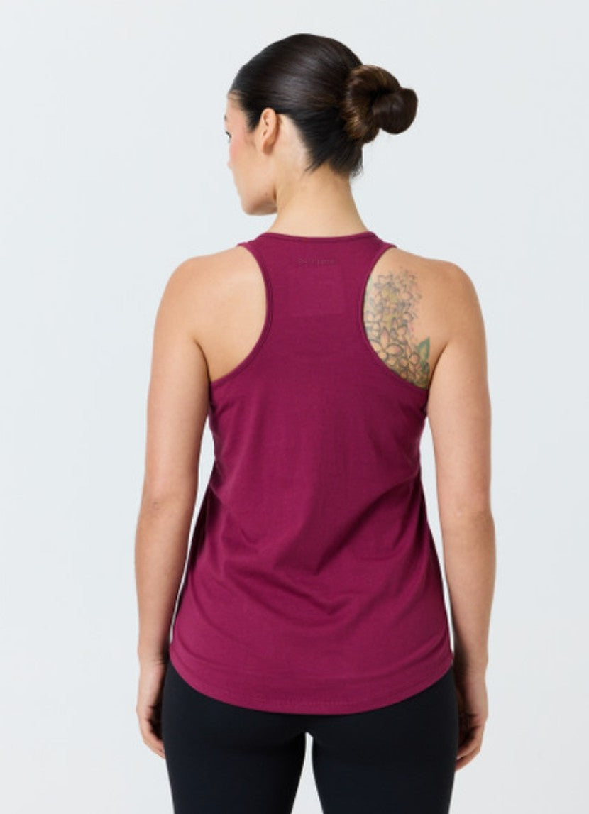 Pure Barre Textured Racerback Tank- Bordeaux