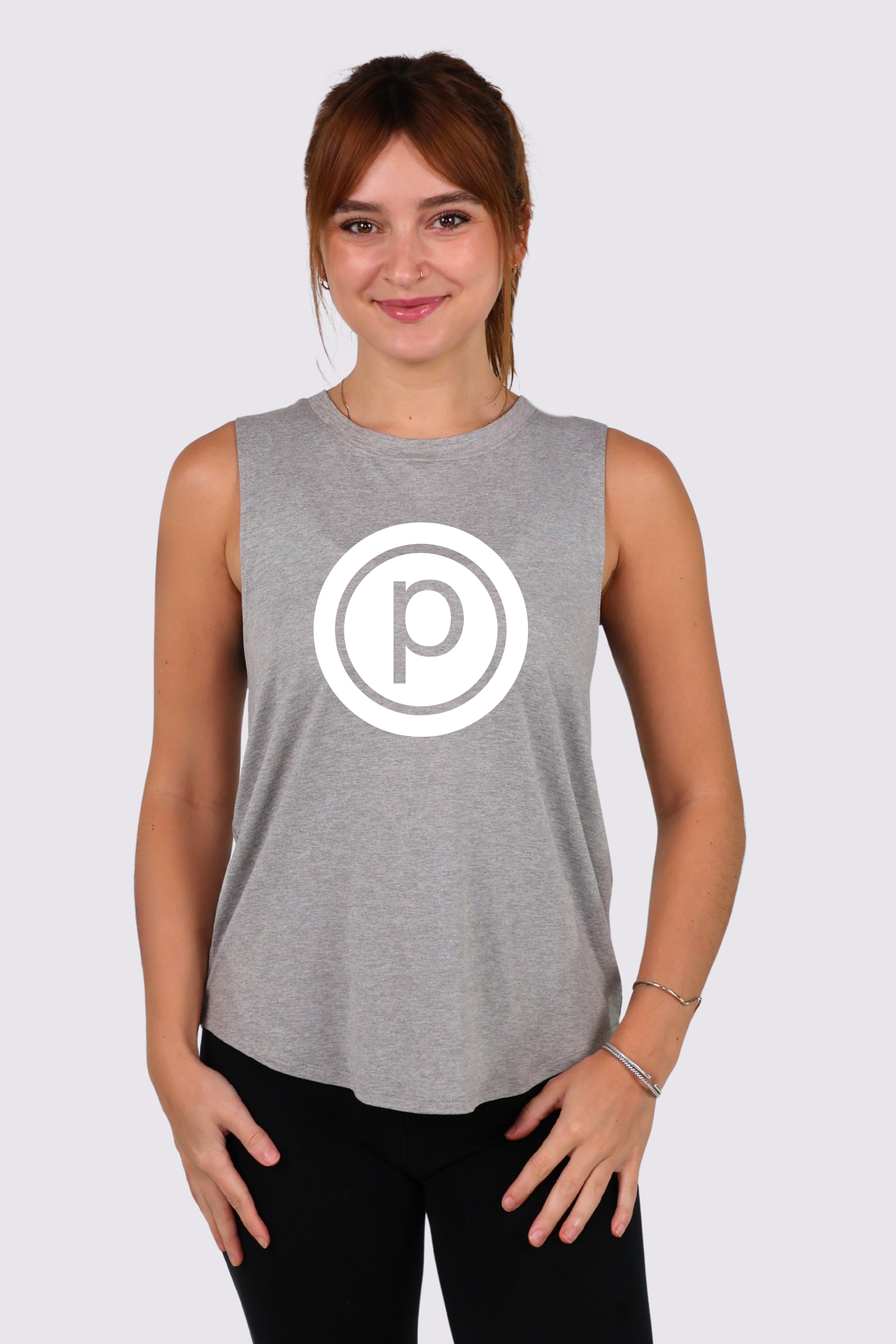 Pure Barre Circle P Marilyn Tank- Gray