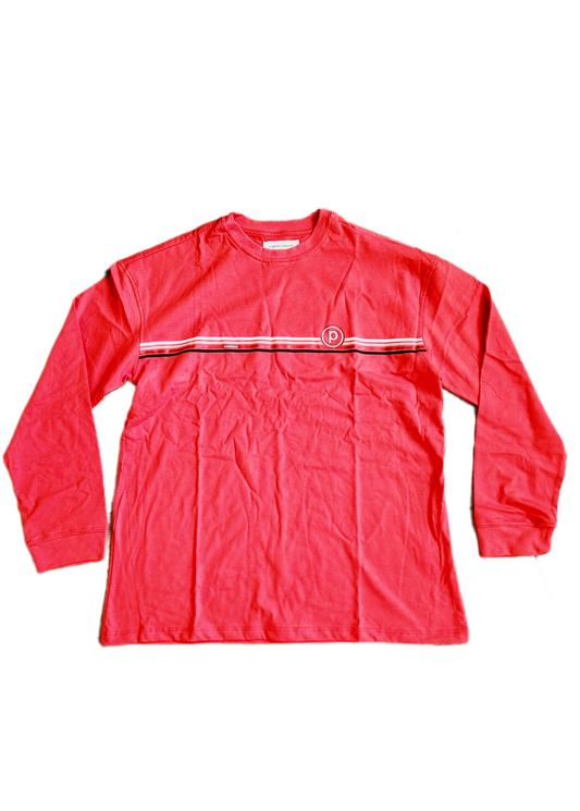Spiritual Gangster Pure Barre Denver Long Sleeve Tee- Red