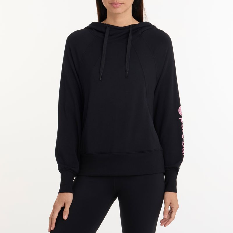 Tavi Pure Barre Paneled Hoodie - Black