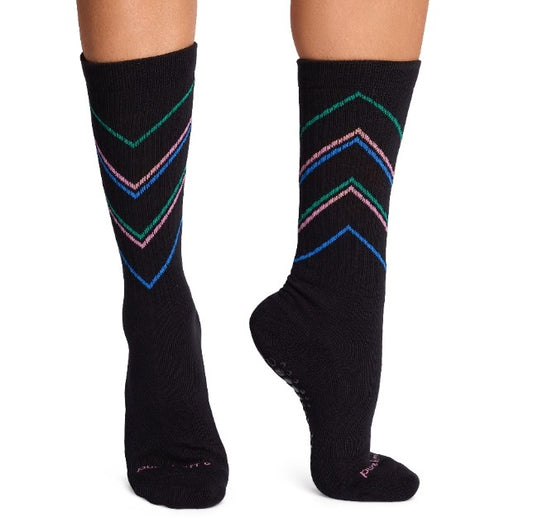 Pure Barre Kai Multi Chevron Crew Sticky Socks