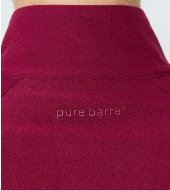 Pure Barre Performance Half Zip- Bordeaux