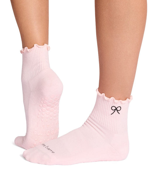 Pure Barre Aria Ruffle and Bow Sticky Socks