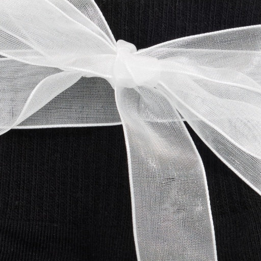 Pure Barre Aria Black with White Bow Sticky Socks