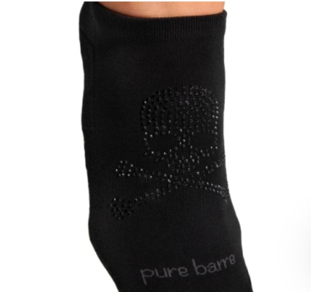 Pure Barre Halloween Sparkle Skull Sticky Socks