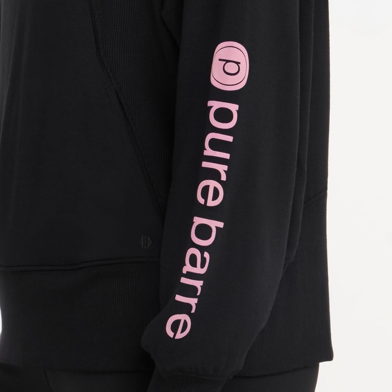 Tavi Pure Barre Paneled Hoodie - Black