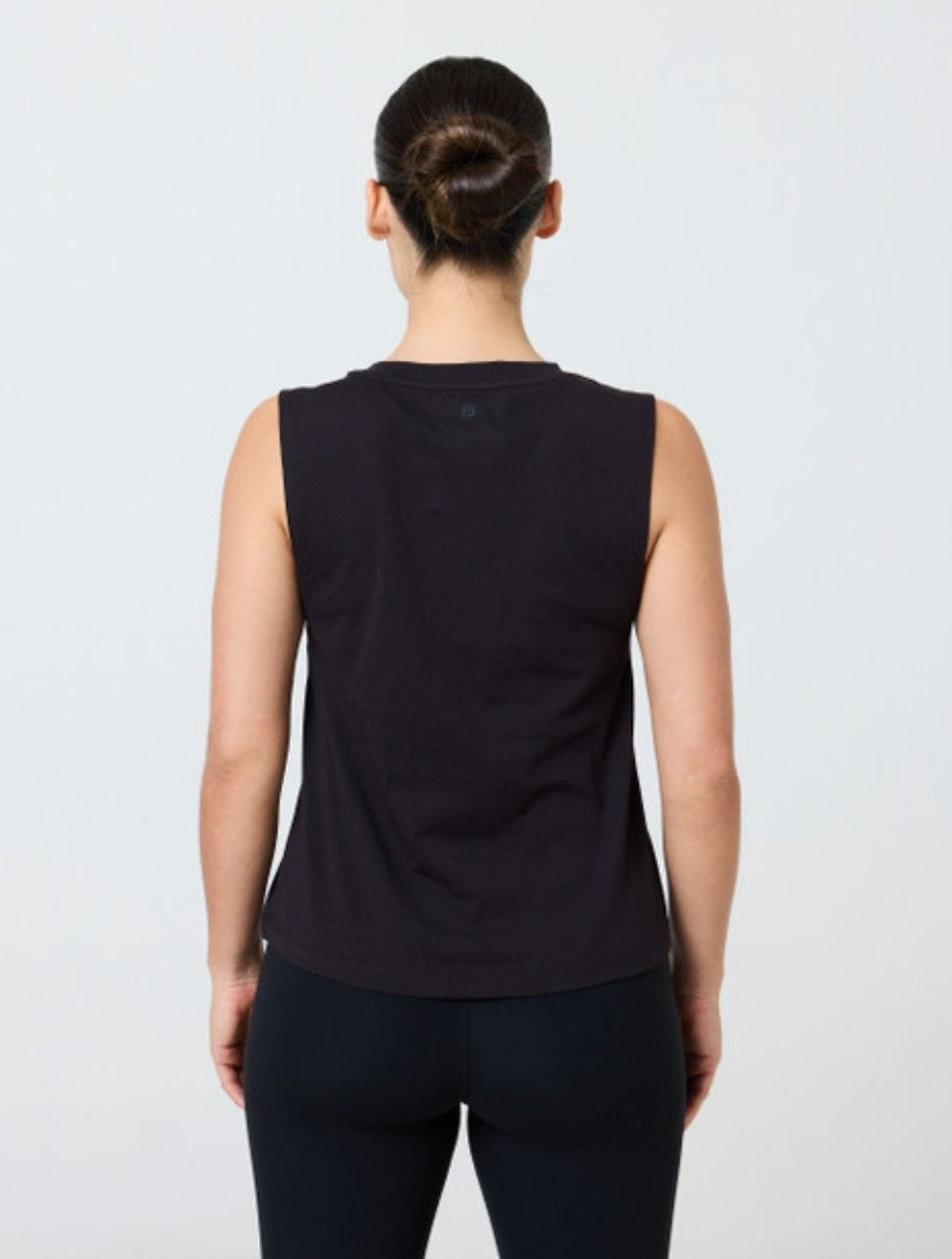 Pure Barre Flocked Classes Tank- Black