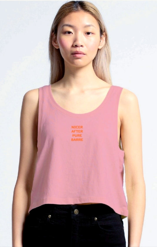 Pure Barre Nicer After Cropped Tee- Pink