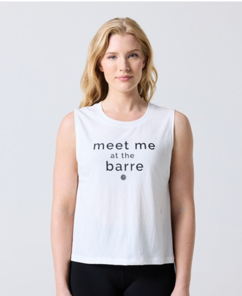 Pure Barre Meet Me At Tank- White