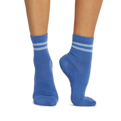 Pure Barre Antique Blue Crew Sticky Socks