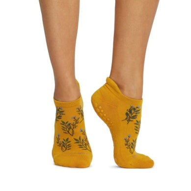 Pure Barre Honey Floral Sticky Socks
