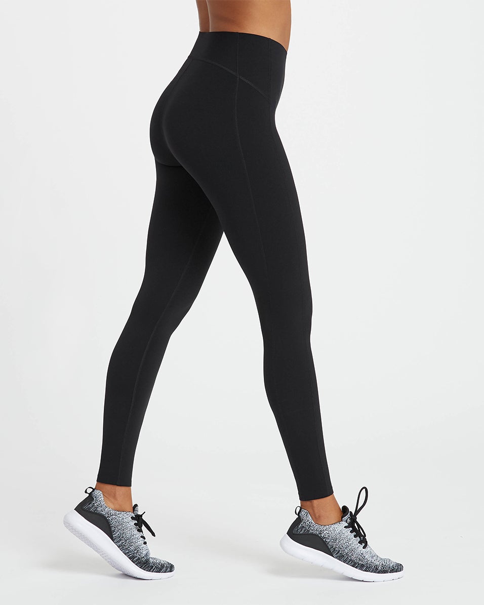 SPANX, Pants & Jumpsuits, Spanx Everywear Active Mesh Side Stripe  Leggings Compression Tights Black S
