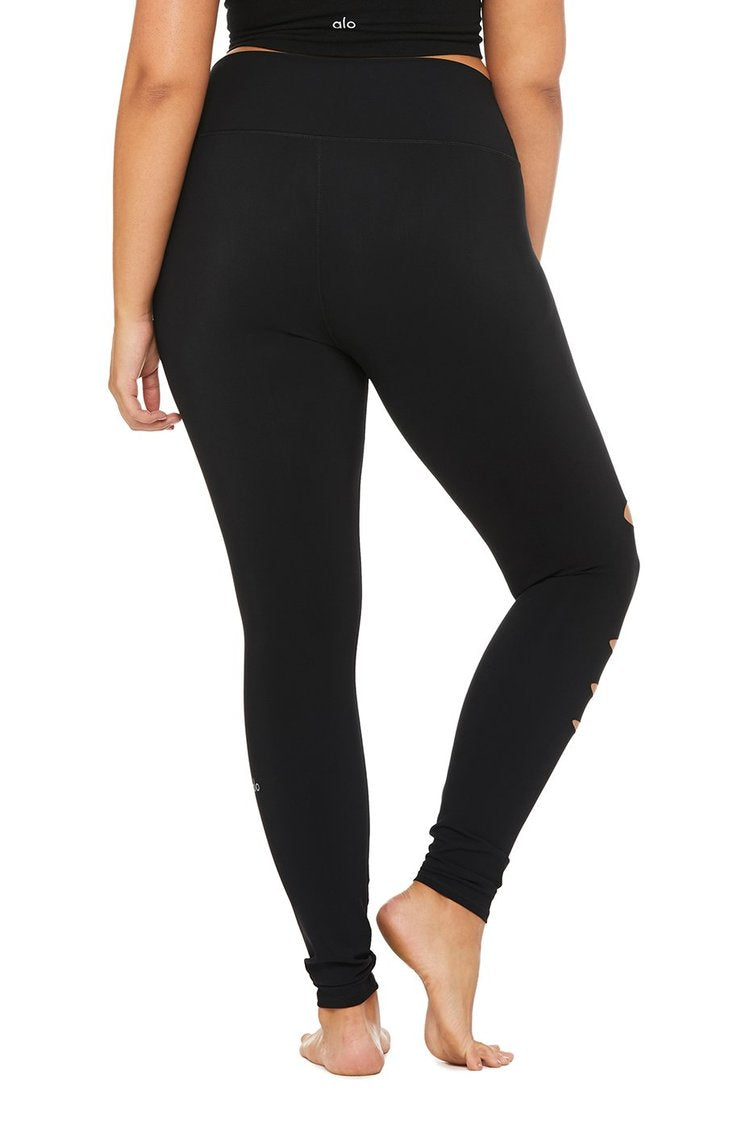 Alo Yoga Women's High Waisted Warrior Ripped Leggings Size Small