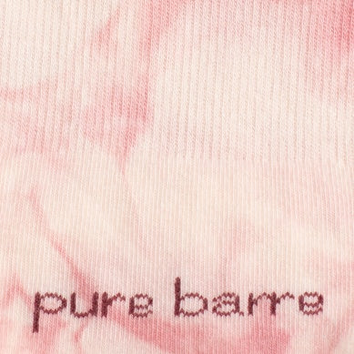 Pure Barre Pink Tie Dye Sticky Socks- Blush