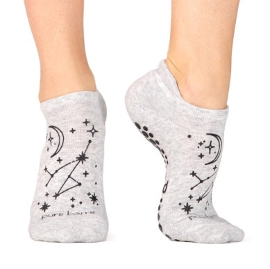 Pure Barre Gray Astronomy Sticky Socks