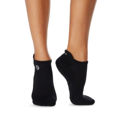 Pure Barre Mini Circle P Sticky Socks- Black