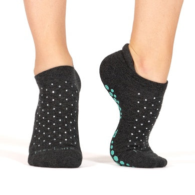 Pure Barre Aqua Low Rise Shimmer Sticky Socks